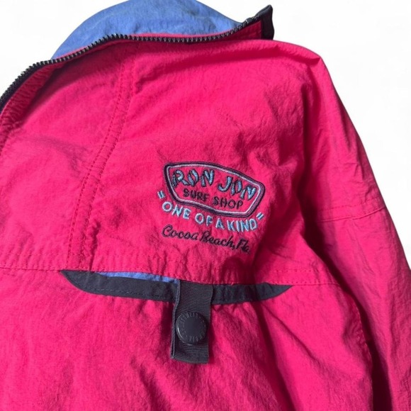 Columbia Women's L Pink Windbreaker Jacket Ron Jon Surf Shop Cocoa Beach Vintage - Picture 2 of 5